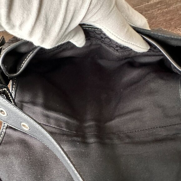 COACH | Black Soho Demi Crossbody Canvas & Leather Size Small 6818 Vintage Y2K - Picture 10 of 11